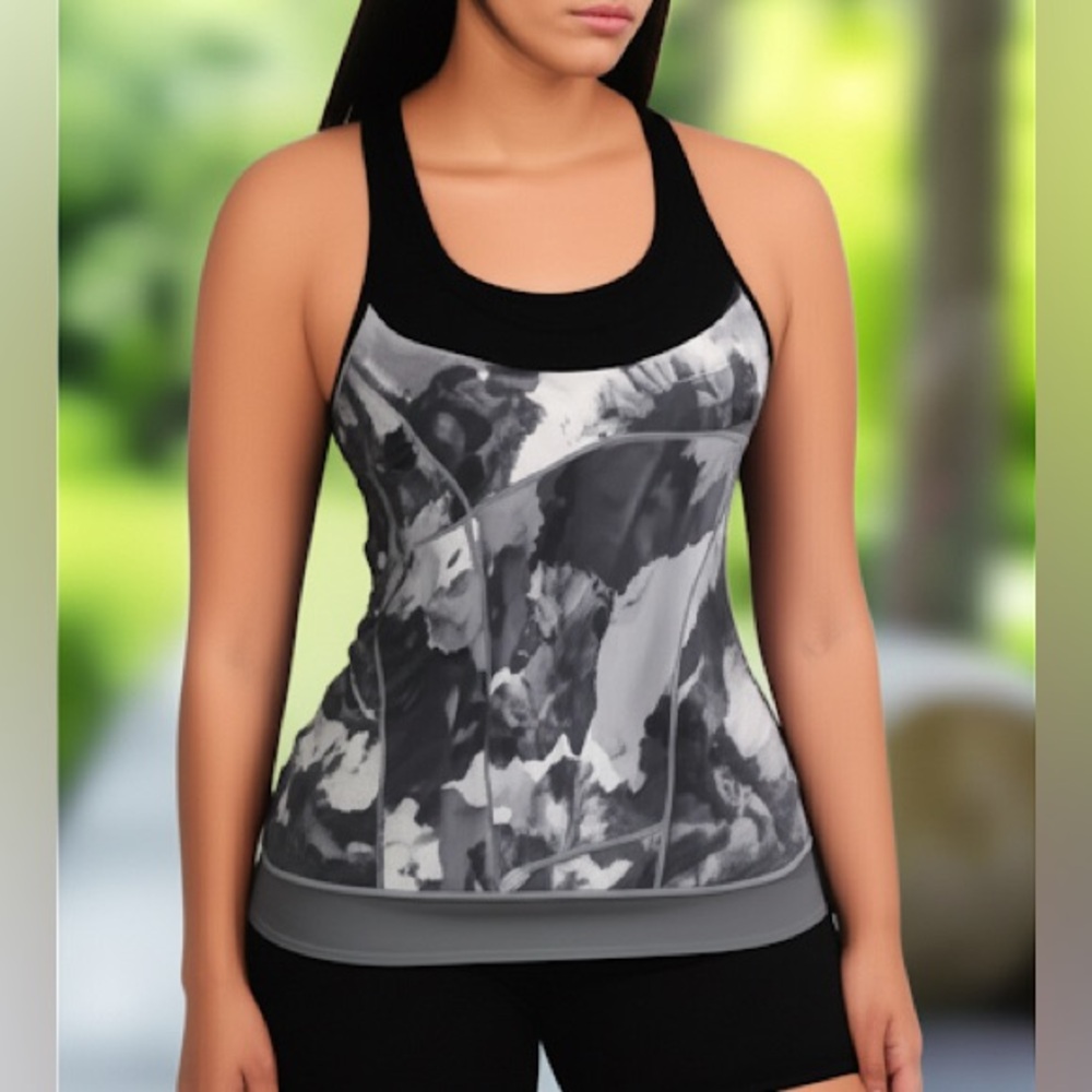 Black and Gray Lululemon Tank Size 8 to 10